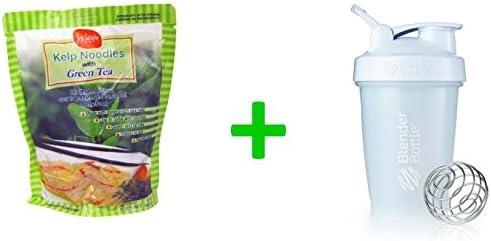 Sea Tangle Noodle Company Kelp Noodles with Green Tea 12 oz (340 g)(6 PACK), Shaker Bottle assorted colors 20 oz