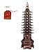 Alloy Feng Shui Education Tower Feng Shui Nine Levels Wen Chang Pagoda for Education and Career and Business Growth | Table/Desk Decor and Gift Items (Red Copper Colour)