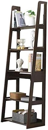 AGWa Multipurpose Storage Rack Shelving Modern Ladder Bookcase Made of Wood Book Shelf Stand Shelf Wall Shelf,Honey Color