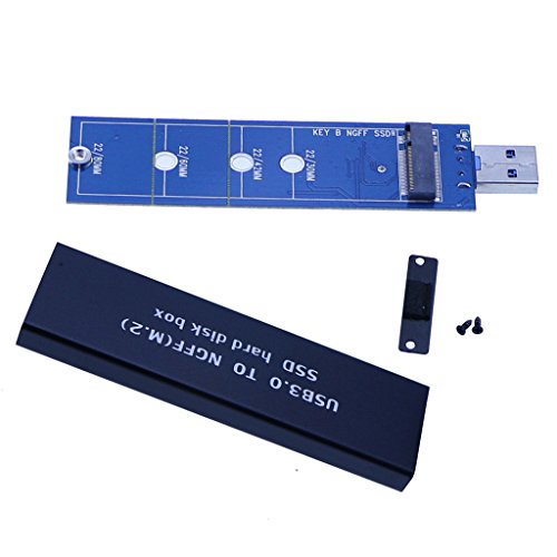 Black USB 3.0 to SATA Based 2280 M.2 NGFF SATA SSD Portable Enclosure Storage Box