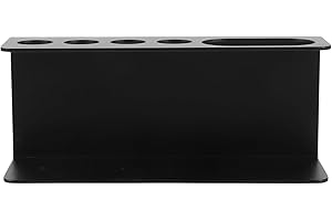 CALLARON Wall Mounted Metal Pen Holder for Office Whiteboard Marker Storage, Deep Matte Black Paint Brush
