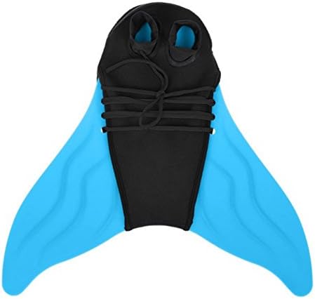 GOALUKK Mermaid Tails for Swimming with Monofin Training Diving Swim Fin for Kids and Adults(Pink Blue Black)