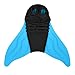 GOALUKK Mermaid Tails for Swimming Training Diving Swim Fin with Monofin for Kids and Adults(Pink Blue Black) (Blue, Large fit for adults)