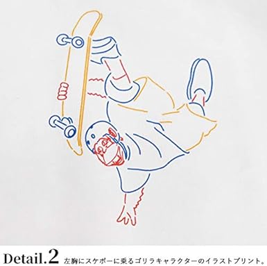 Amazon Ben Davis Tシャツ ベンデイビス スケートボード ゴリラ プリント 半袖tシャツ メンズ ラインデザイン クルーネック ユニセックス ブラック Lサイズ Tシャツ カットソー 通販