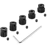 Hobbypark Metal Steel 32P Pinion Gear Set 5mm Shaft Hole 13T 14T 15T 16T 17T Motor Gears Kit for RC Car (5-Pack)