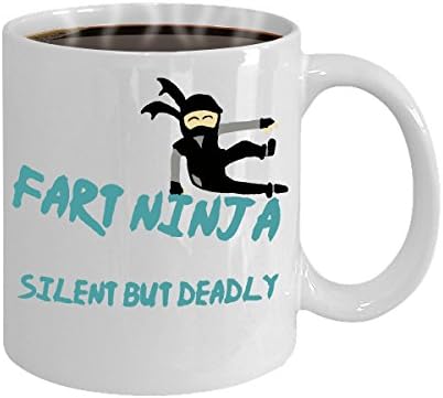 Fart Ninja Silent But Deadly Funny White Coffee Mug As Seen On tshirts cups and hats