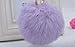 Minigianni Rabbit Fur Ball Pom Pom Keychain Gold Plated Keychain Pendant for Handbag Wallet Purse Car Key (Lilac)
