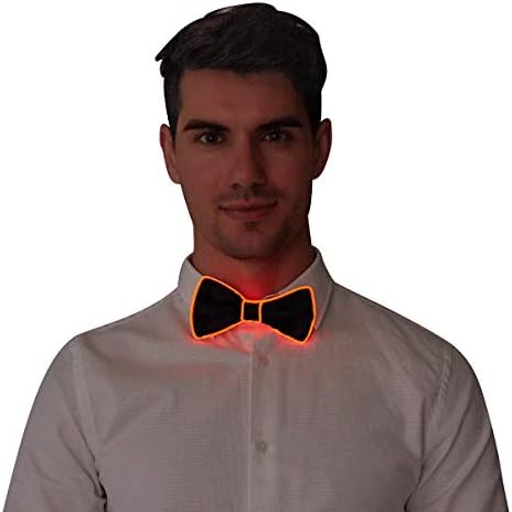 Burning Man Light Up Bow Tie LED El wire Tie for Party Christmas Rave Party Gift