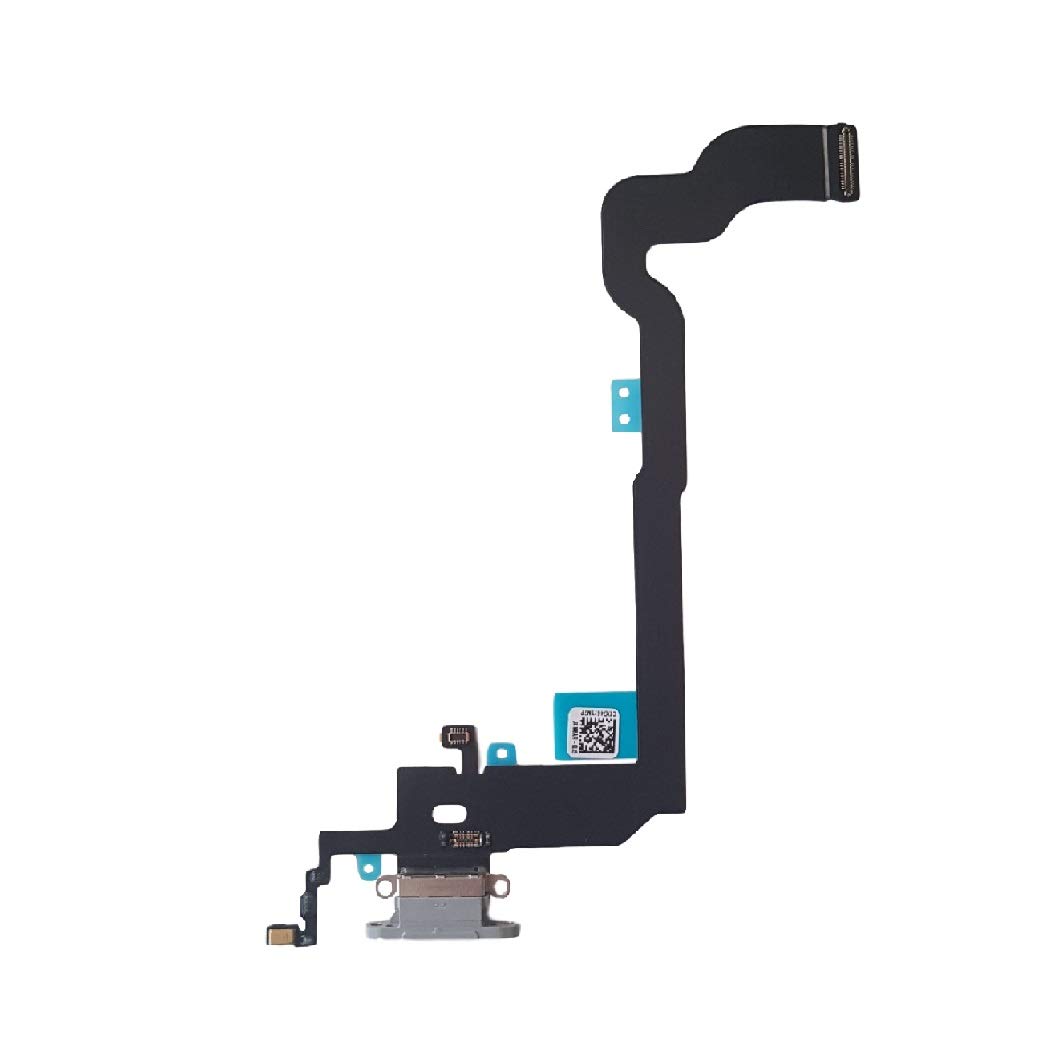 DHLK® Charging Dock connector compatible with iPhone X - Charging Port Flex Cable, White (A1865, A1901, A1902)