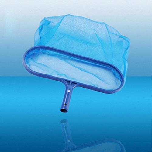 Pool Leaf Net, Leewa Skimmer Leaf Rake Mesh Net for Removing Swimming Pool Leaves and Debris (Blue, 41.5X17.5X34cm)