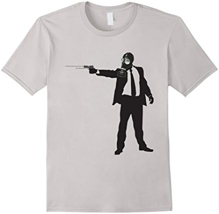 Mens Gas Mask man Medium Silver