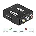KLKE RCA to HDMI Converter 1080P Mini CVBS to HDMI Composite Video Audio Converter AV to HDMI Converter Supports NTSC PC Laptop Xbox PS4 PS3 TV STB VHS VCR Camera DVD