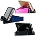 HONSKY 3 Packs of Pocket-sized V Smart Phone Holder, Tablet Stands for Most Android Smartphones, Tablets, E-readers, Durable Plastic Body - Rose Red, Deep Blue, Black