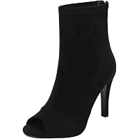 CAMSSOO Women's Open Toe Stiletto Bootie With Zipper - High Heel Ankle Boots For Night Out & Special Occasions - View #8