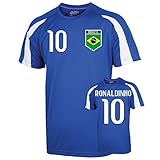 Brazil Sports Training Jersey (ronaldinho 10) - Kids