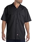 Dickies Men's Big-Tall Short-Sleeve Work Shirt,Black, 3XT
