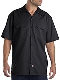 Dickies Men’s Big Short Sleeve Work Shirt, Black, 6X, Online Clothing Store