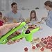 ILamourCar 1 Pack Cherry Pitter, Portable Cherry Core Remover Tool with Food-Grade Silicone Cup, Space-Saving Lock Design and Lengthened Splatter Shield(Green)