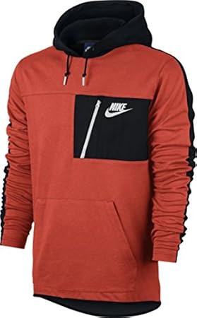 sudadera nike naranja hombre