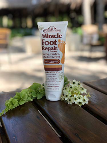 Miracle of Aloe, Miracle Foot Repair Cream with 60% UltraAloe 8 ounce tube - Thumbnail 4