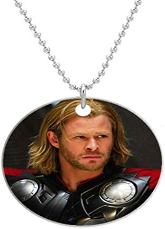 New Avenger Thor Chris Hemsworth Custom Fashion Aluminum Men's Dog Tag Army Style Pendant Ball Chain Necklace
