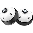 Comsmart Dog Training Bell, Set of 2 Dog Puppy Pet Potty Training Bells, Dog Cat Door Bell Tell Bell with Non-Skid Rubber Base 2 Pack White