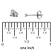 14k White Gold Cubic Zirconia Tiny Stud Earrings, 1.50 Millimeters (0.03ctw)