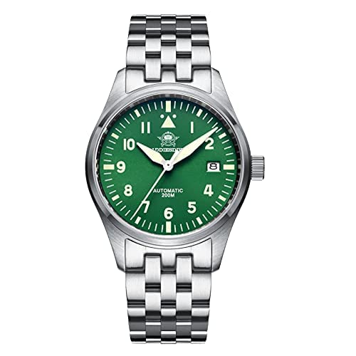 ADDIESDIVE Men's Analogue Automatic Watches for Men Mens Watches Synthetic Sapphire Crystal Watch with Stainless Steel Bracelet H2