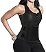 SHAPERX Women Neoprene Hot Sweat Sauna Suit Waist Trainer Vest Adjustable Waist Trimmer Belt Weight Loss Tank Top,SZ8012-Black-L