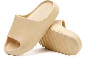 YOUERMEI Platform Pillow Slippers Slides for Women and Men, EVA Anti-Slip Cloud Slippers Lightweight Spa Open Toe Shower Sandals for Indoor & Outdoor