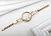 ETEVON Women's Quartz Rose Gold Bracelet Watch with Colorful Flowers and Crystal Water Resistant, Fashion Casual Dress Wrist Watches for Women Ladies