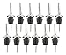 ChefLand Stainless Steel Bottle Pourers, Pouring Spouts for Liquor, Wine and Spirits Perfect for Restaurant, Bar, Hotel, Casino Use - Free-Flowing - (12 Pack)