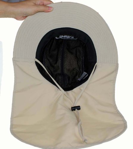 Outdoor Casual Hat, Large Bill Cap with Back Flap Protector
