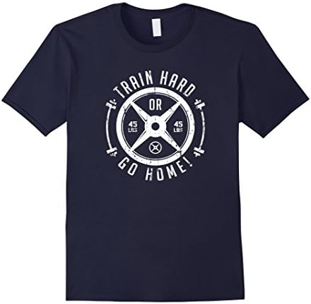 Men's Train Hard or Go Home Gym Shirt XL Navy