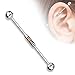 PIERCE ME (1pc) Rainbow Striped Center Industrial Barbells 14g 1 1/2