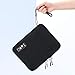 Cable Organizer Bag, Jelly Comb Electronics Organizer Travel Accessories Cord Organizer Cable Storage Bag for Charging Cable, Power Bank, Tablet (Up to 11'')and More-(Black)