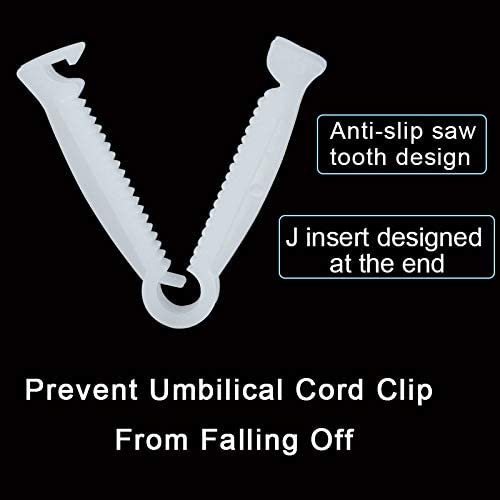 Chaungfu 50-Pack Disposable Umbilical Cord Clamps – For Piglets, Puppies, Kittens, Lambs & Calves (White, 5 X 1 Cm)