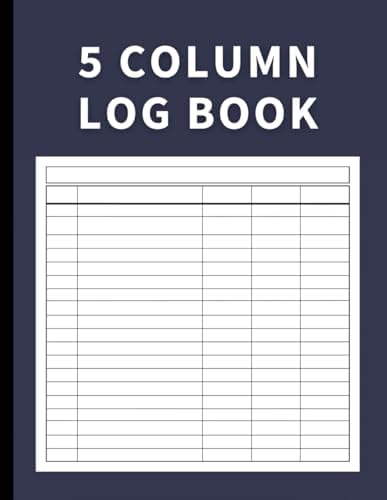 Amazon.com: 6 Column Log Book: Large Multipurpose Customizable