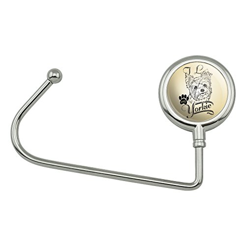 I Love My Yorkie Yorkshire Terrier Purse Bag Hanger Holder Hook