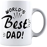 Kropsis World's Best Dad! Mug - For Him Funny Greatest Cool Dad Presents From Wife - Son and Daughter Best Fathers Presents For Anniversary Birthday and Christmas Mug White