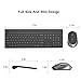 Wireless Keyboard and Mouse, J JOYACCESS 2.4G USB Ultra Slim Full Size Ergonomic Rechargeable Keyboard and Slient Cordless Mouse with Back/Forward Buttons for Mac/Windows/Laptop/Desktop - Black