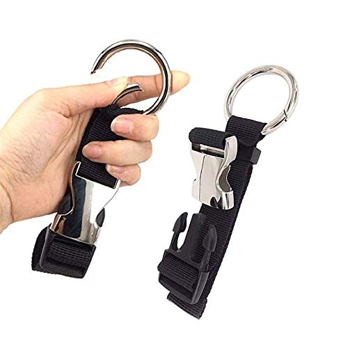 2PCS Heavy Duty Add a Bag Luggage Strap Jacket Gripper,Carry-on Baggage Suitcase Straps Belts Travel Accessories (Black) - Thumbnail 2