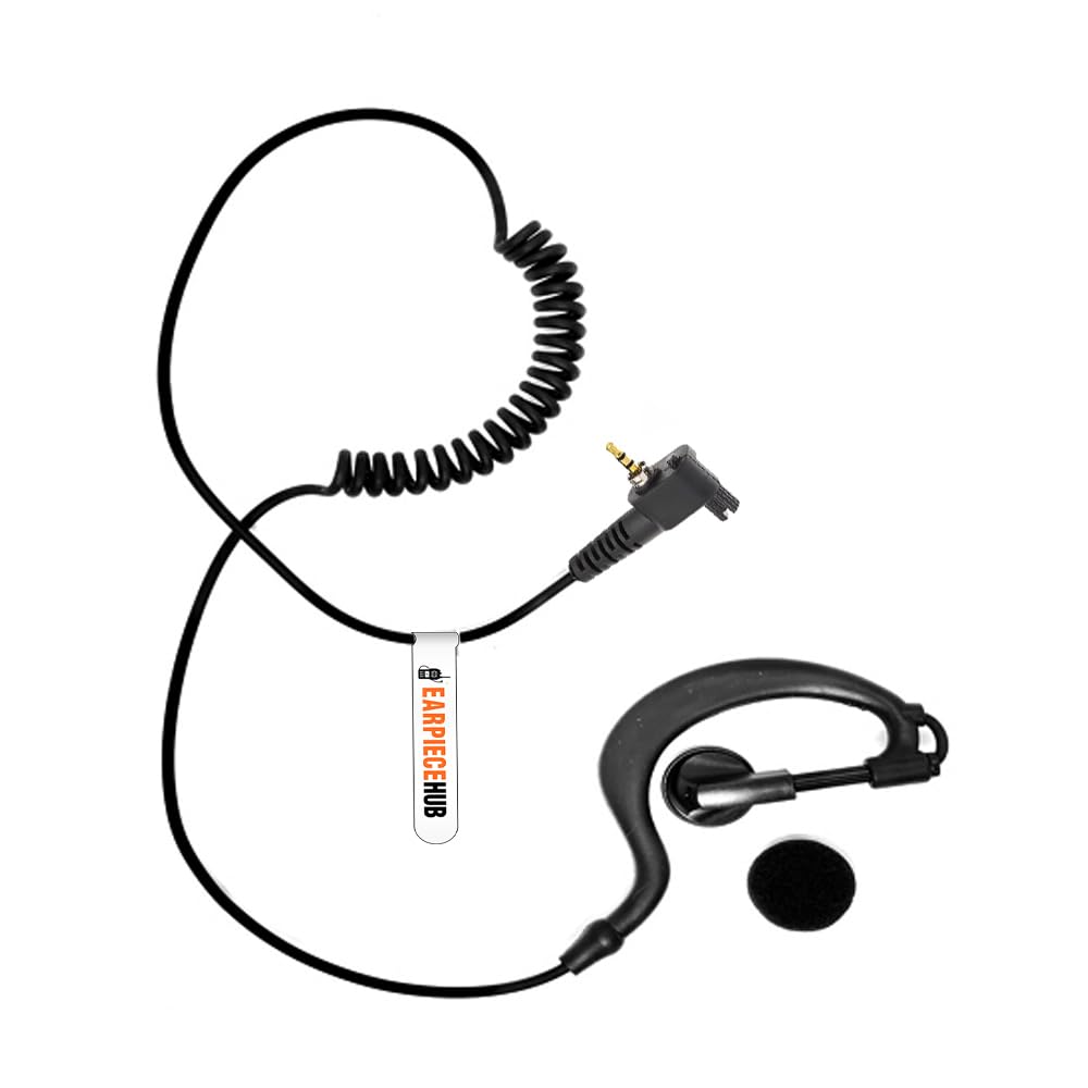 Receive/Listen only Compatible with Motorola MTH600 650 MTH800 MTH850 MTS850 MTP850 G shape radio earpiece Ear Hanger