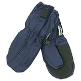 Toddler Baby Waterproof Winter Snow Ski Mittens (Includes Mitten Clips) (Navy)