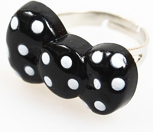 Amazon ハローキティ リング キッズ指輪 ゆびわ リボン ブラック サンリオ キッズアクセサリーコーナー リング 指輪 おもちゃ