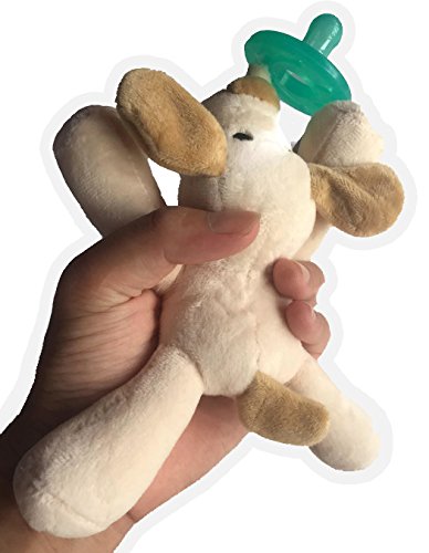 Upluck Infant Silicone Pacifier - Brown Dog Puppy Soft Plush Doll Soother Toys Baby Newborn