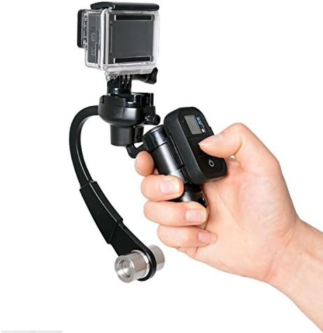 3-Axis Inertia Gyro Stabilizer W/GoPro Grip Handle Stabilizer GoPro Gimbal Video Stabilizer Support for DSLR Cameras GoPro / Hero 4 / 3+/ 3（black）-Not Include Remote Adapter