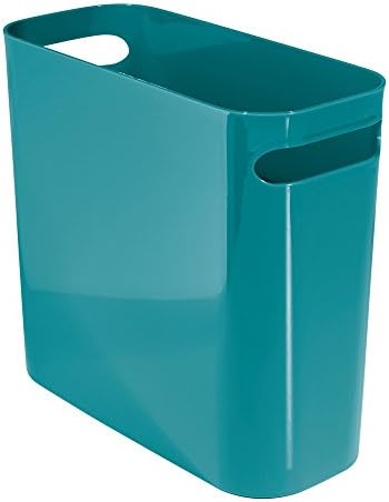 InterDesign Una Wastebasket Trash Can - 10 Inch , Teal