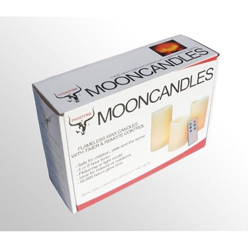 Flameless LED Candles - 3 Mooncandles with Remote Control Home & Kitchen, Home Décor, Candles & Holders, Flameless Candles