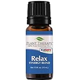 Plant Therapy Essential Oil | Relax Synergy | Sleep & Stress Blend | 100% Pure, Undiluted, Natural Aromatherapy, Therapeutic Grade | 10 Milliliter (1/3 Ounce)